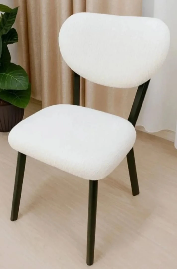 JAKARLI ELMA SANDALYE KILIFI(6 ADET) KREM RENGİ